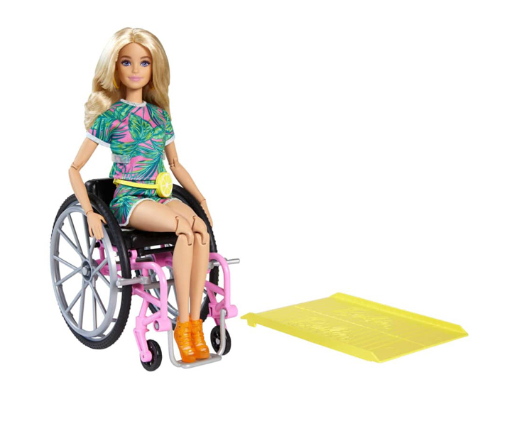 barbie fashionista con sedia a rotelle